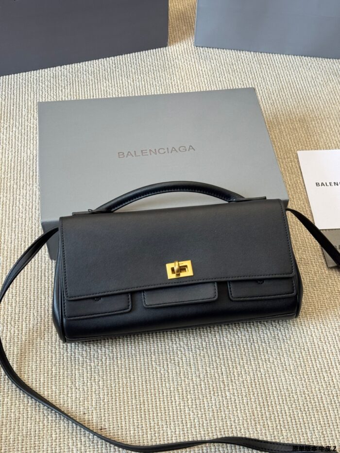 Balenciaga Belair Genuine Leather Underarm Bag - Large Capacity - Image 2