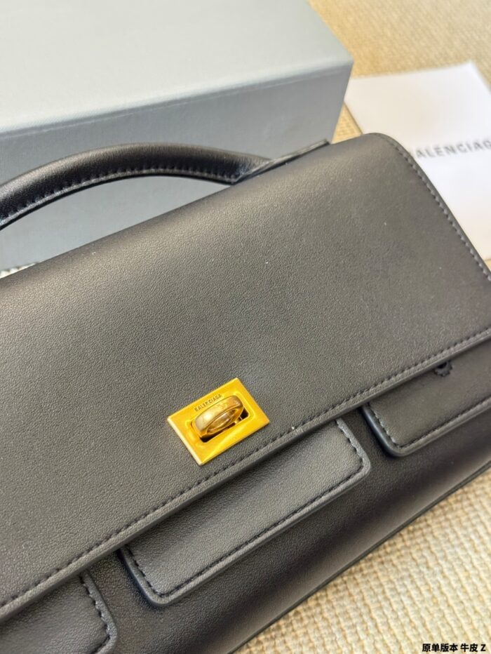 Balenciaga Belair Genuine Leather Underarm Bag - Large Capacity - Image 6