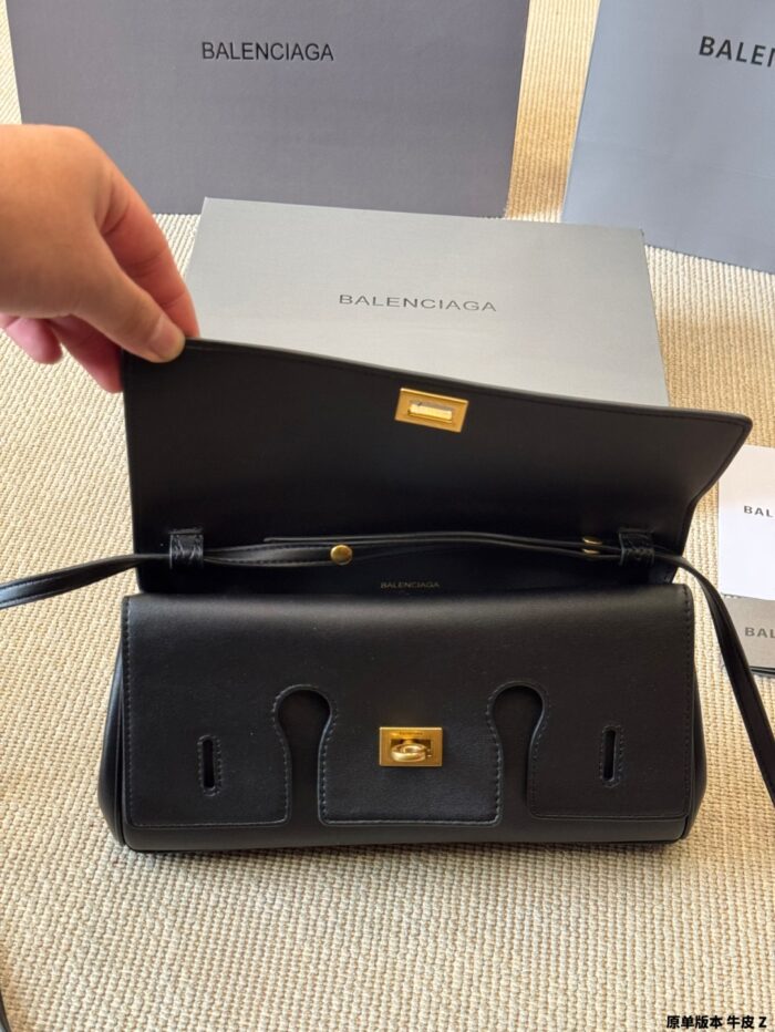 Balenciaga Belair Genuine Leather Underarm Bag - Large Capacity - Image 7