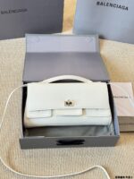 Balenciaga Belair Genuine Leather Underarm Bag - Large Capacity - Image 10