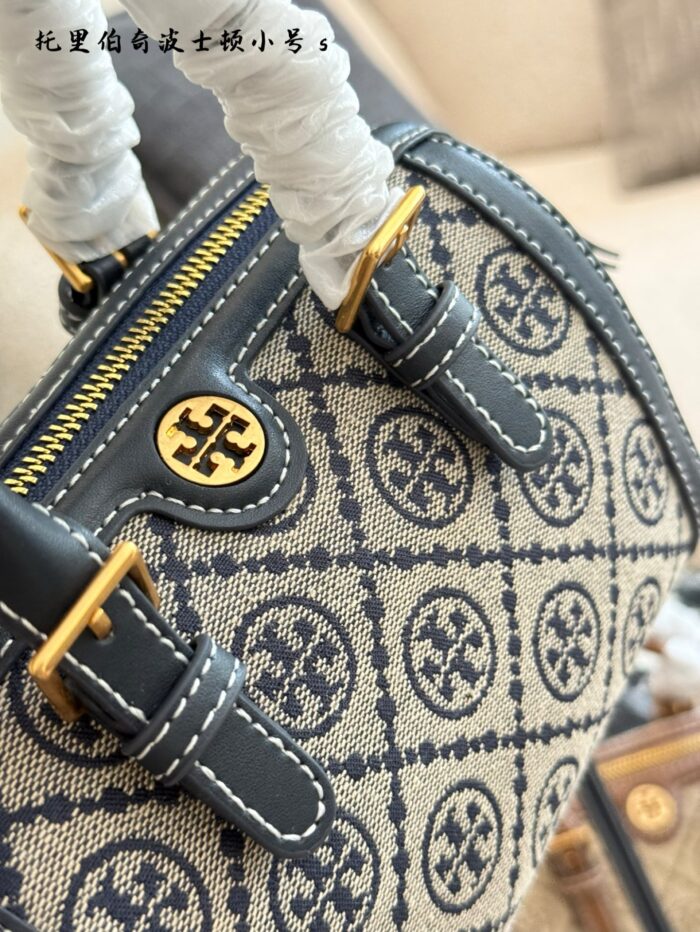 Tory Burch Heritage Print Series Boston Bucket Bag - Canvas Multi-Wear Versatile Women'S Handbag - Image 7