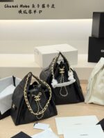 Chanel 25A Hobo Caviar Calfskin Bag With Chain Strap And Leather Padding, Featuring New Mini Pocket – Practical And Comfortable - Image 8