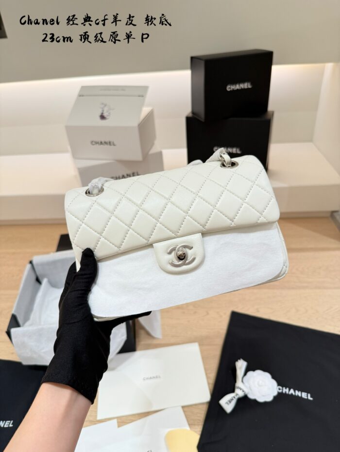 Chanel Classic Cf Lambskin Quilted Double C Logo Shoulder Bag - Image 2