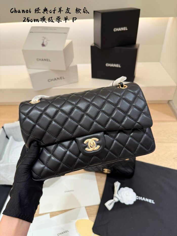 Chanel Cf Series Lambskin Quilted Double C Logo Shoulder Bag - Image 2