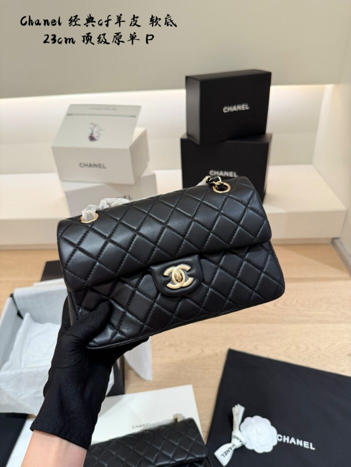 Chanel Cf Series Lambskin Quilted Double C Logo Shoulder Bag - Image 3