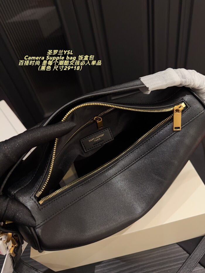 Yves Saint Laurent Camera Supple Bag Lunchbox Bag Versatile And Fashionable Lightweight Leather And Chain Combination Prevents Shoulder Strain - Image 5