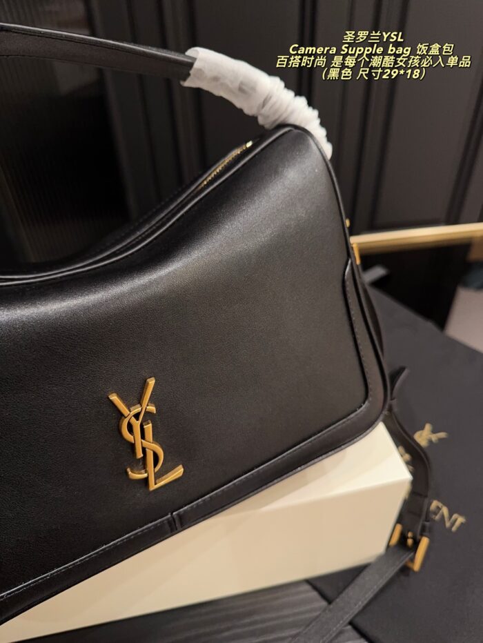 Yves Saint Laurent Camera Supple Bag Lunchbox Bag Versatile And Fashionable Lightweight Leather And Chain Combination Prevents Shoulder Strain - Image 8