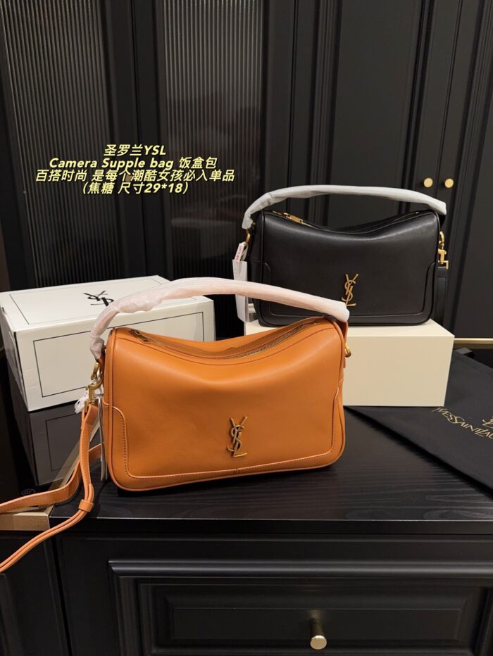 Yves Saint Laurent Camera Supple Bag Lunchbox Bag Versatile And Fashionable Lightweight Leather And Chain Combination Prevents Shoulder Strain - Image 11