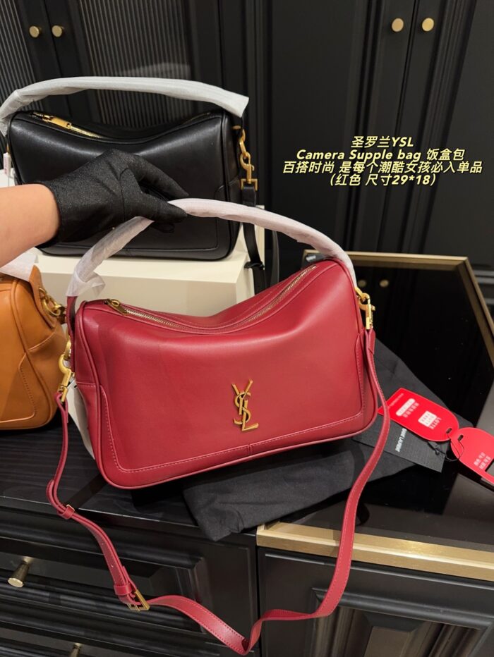 Yves Saint Laurent Camera Supple Bag Lunchbox Bag Versatile And Fashionable Lightweight Leather And Chain Combination Prevents Shoulder Strain - Image 13