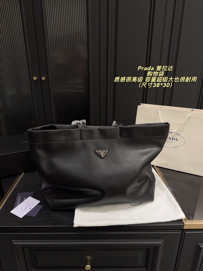 Prada Tote Bag Luxurious Texture, Generous Capacity, Robust Build Effortlessly Relaxed Aesthetic - Image 1
