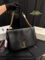Yves Saint Laurent Jamie Flap Bag Minimalist Design Lightweight Leather-Chain Combination Doesn'T Dig Into Shoulders - Image 3