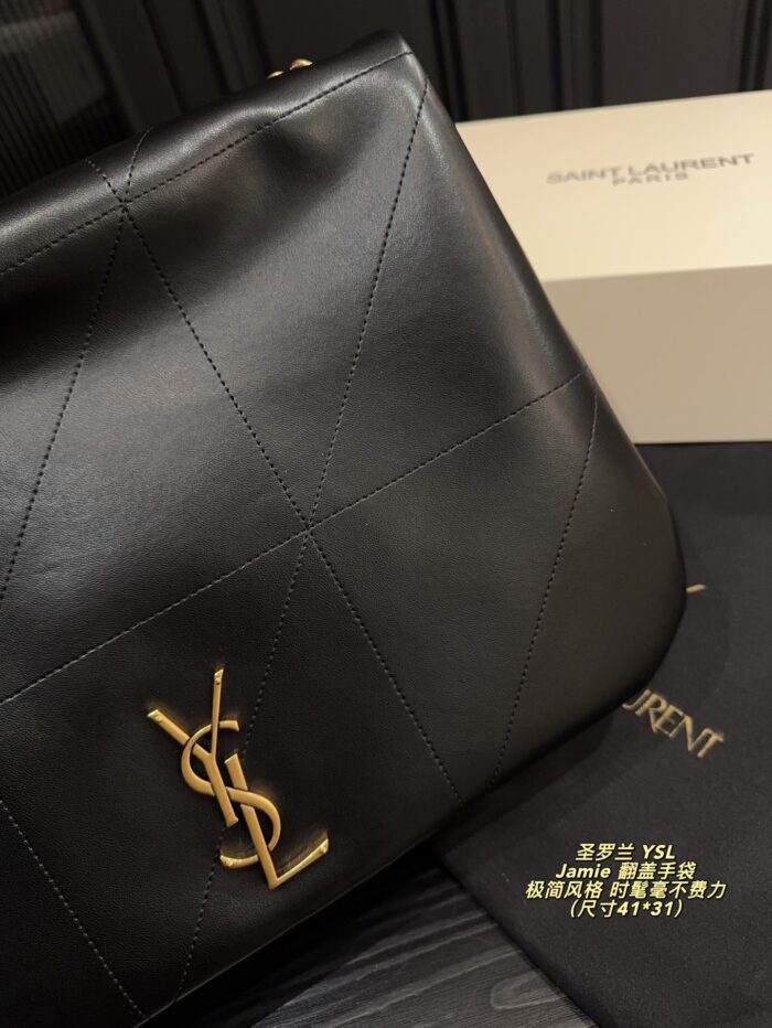 Yves Saint Laurent Jamie Flap Bag Minimalist Design Lightweight Leather-Chain Combination Doesn'T Dig Into Shoulders - Image 5