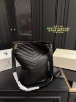 Yves Saint Laurent Niki Bucket Genuine Leather Bag Retro Elegance Impressive Capacity Effortlessly Versatile For Both Casual And Formal Wear - Image 4