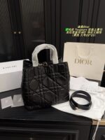 Dior Toujours Vertical Native Bag Genuine Leather Basket Bag Design Adjustable Shoulder Strap Portable - Image 3