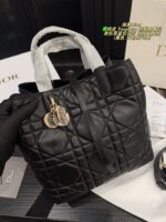 Dior Toujours Vertical Native Bag Genuine Leather Basket Bag Design Adjustable Shoulder Strap Portable - Image 5
