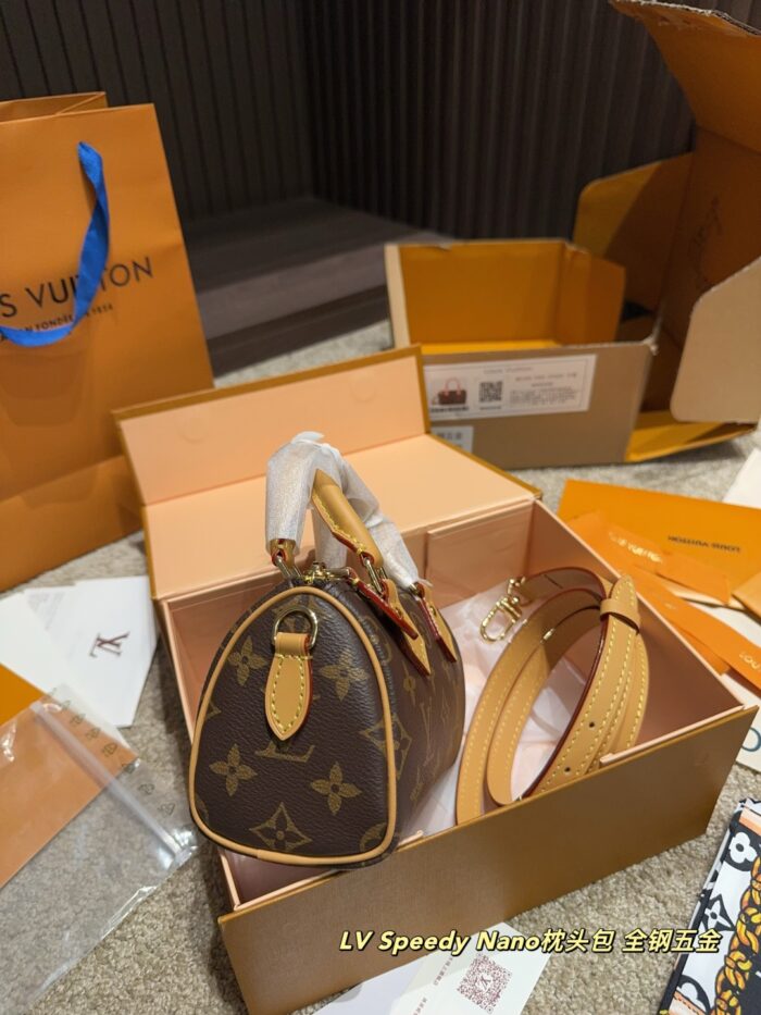 Louis Vuitton Speedy Nano Pillow Bag Full Metal Hardware Accommodates Iphone 16 Pro Variable Code Chip - Image 3
