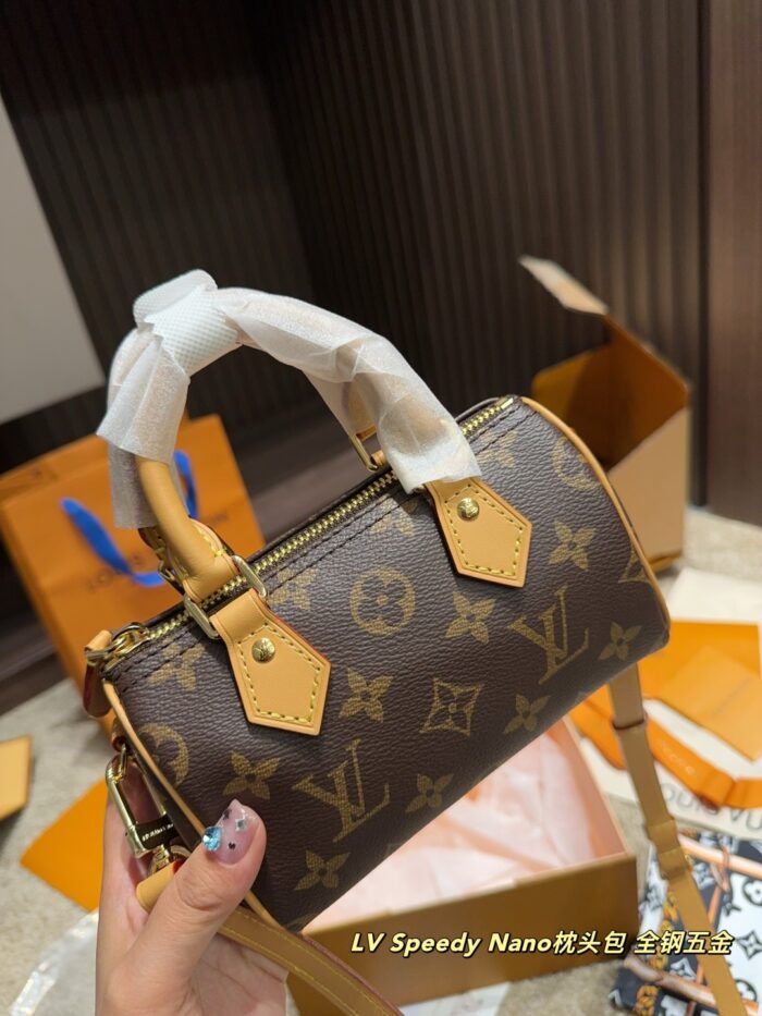 Louis Vuitton Speedy Nano Pillow Bag Full Metal Hardware Accommodates Iphone 16 Pro Variable Code Chip - Image 4