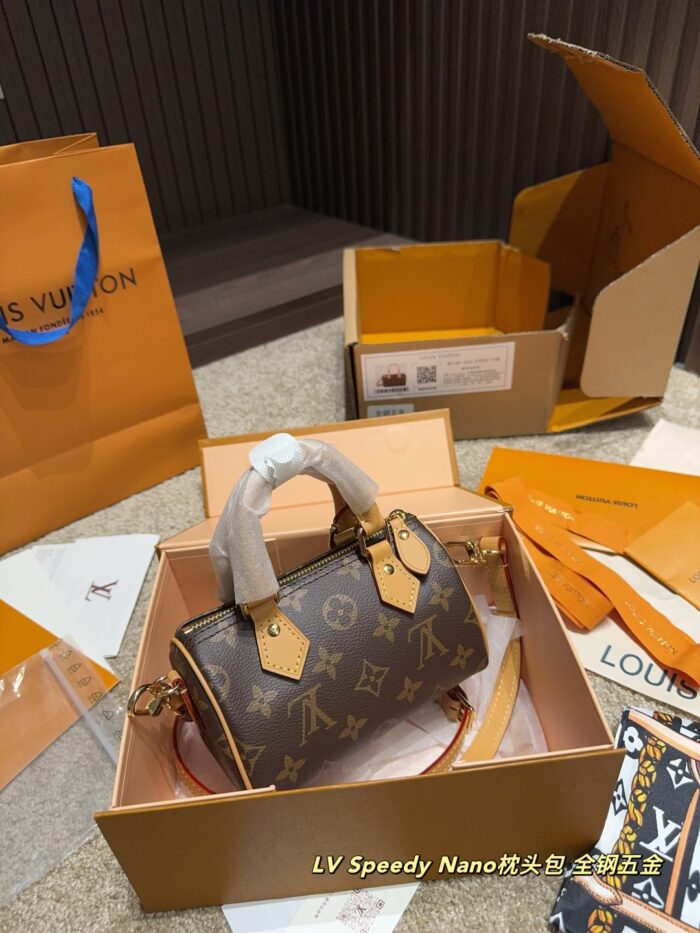 Louis Vuitton Speedy Nano Pillow Bag Full Metal Hardware Accommodates Iphone 16 Pro Variable Code Chip - Image 7