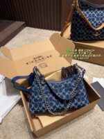 Coach Juliet Upgraded Denim Shoulder Bag Stylish, Elegant And Versatile