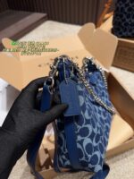 Coach Juliet Upgraded Denim Shoulder Bag Stylish, Elegant And Versatile - Image 4