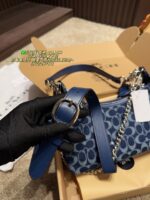 Coach Juliet Upgraded Denim Shoulder Bag Stylish, Elegant And Versatile - Image 6