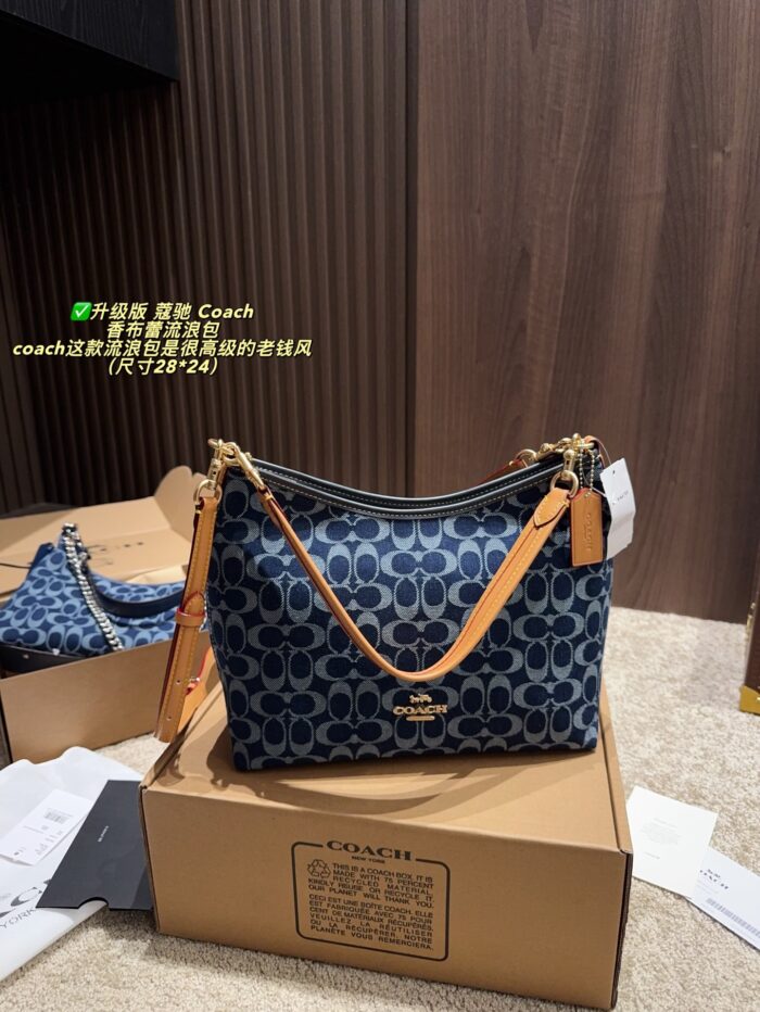Coach Chloé Wander Bag - Enhanced Edition Monogram And Brown/Black Combination Handheld, Crossbody, Or Shoulder Carry Generous Capacity Zip Closure - Image 1