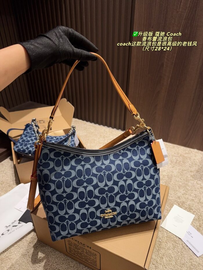 Coach Chloé Wander Bag - Enhanced Edition Monogram And Brown/Black Combination Handheld, Crossbody, Or Shoulder Carry Generous Capacity Zip Closure - Image 2