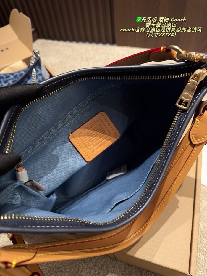 Coach Chloé Wander Bag - Enhanced Edition Monogram And Brown/Black Combination Handheld, Crossbody, Or Shoulder Carry Generous Capacity Zip Closure - Image 9