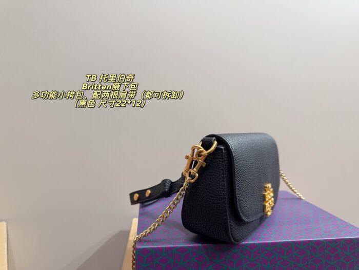 Tory Burch Britten Detachable Strap Multi-Wear Underarm Bag - Capacity Accommodates A Smartphone - Image 4