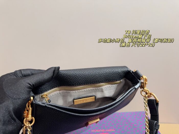 Tory Burch Britten Detachable Strap Multi-Wear Underarm Bag - Capacity Accommodates A Smartphone - Image 6
