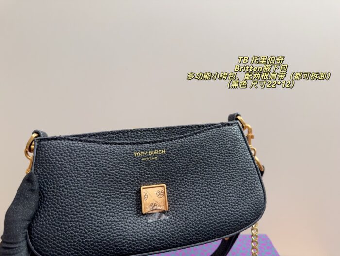 Tory Burch Britten Detachable Strap Multi-Wear Underarm Bag - Capacity Accommodates A Smartphone - Image 9