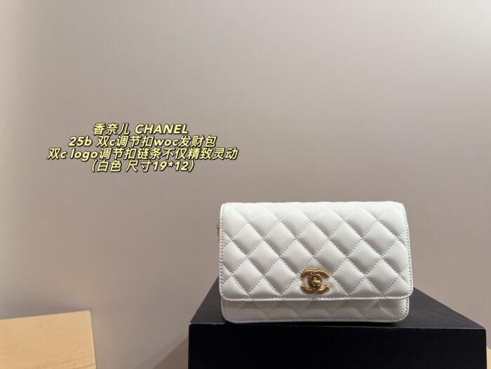 Chanel 25B Double C Adjustable Buckle Woc Fortune Bag - Lambskin With Adjustable Chain, Multiple Card Slots And Compartments - Image 12