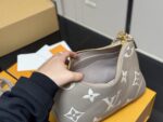 Louis Vuitton New Baguette Vintage Monogram Calfskin Crossbody Bag With Shoulder & Chain Strap - Image 4