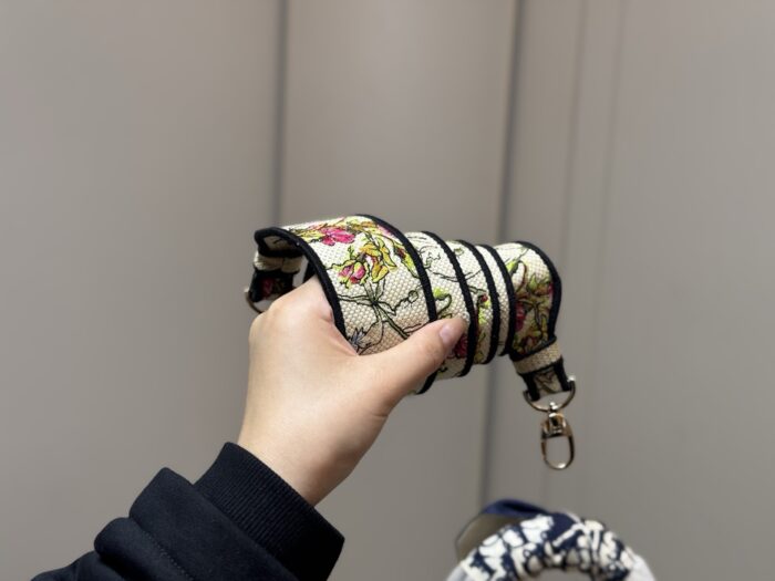 Dior Embroidered Lady Dior Bag Embroidered Wide Shoulder Strap Modern, Casual Elegance - Image 6