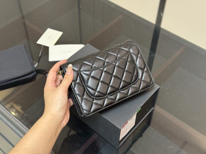 Chanel New Gold Ball Fortune Woc Diamond Quilted Chain Bag Multiple Card Slots & Hidden Pocket - Practical - Image 7