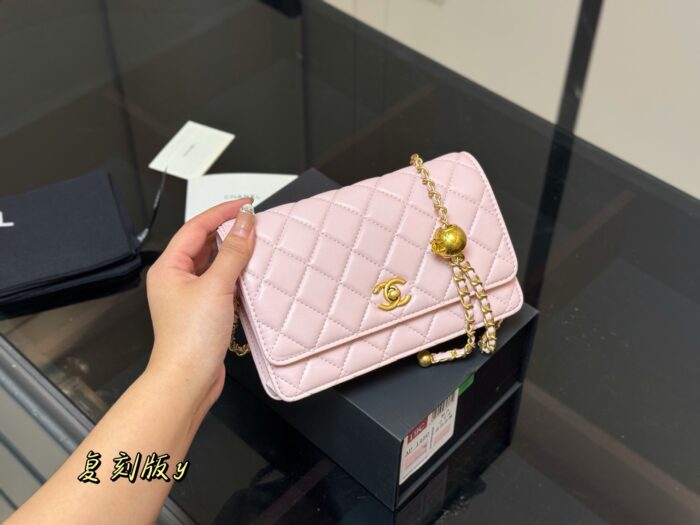 Chanel New Gold Ball Fortune Woc Diamond Quilted Chain Bag Multiple Card Slots & Hidden Pocket - Practical - Image 12