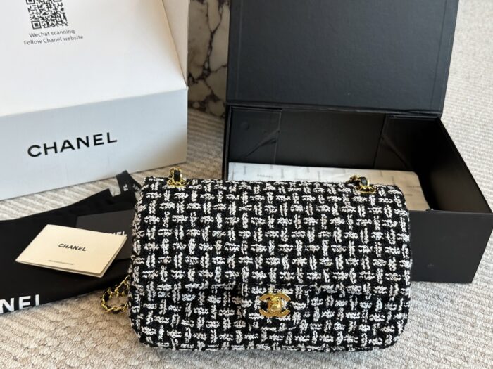 Chanel Cf Series Tweed Bag Authentic Factory-Direct Quality Imported Fabric Meticulously Crafted Details - Image 7