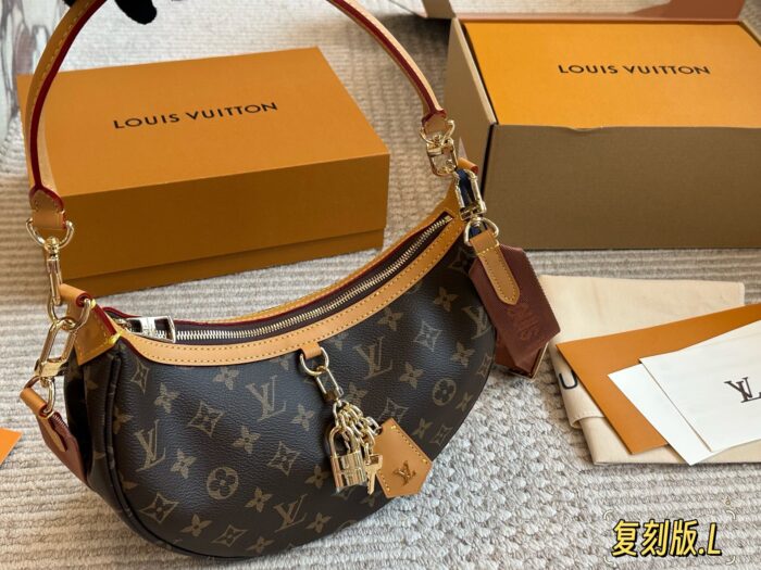 Louis Vuitton Loop Moon Bag With Box - Replica Edition Handheld, Crossbody, Underarm - Multiple Carry Options - Image 1