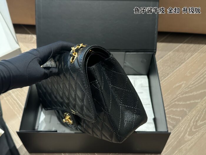 Chanel Cf Series Upgraded Edition Small Grained Calfskin Leather Gold Buckle Bag With Full Packaging - Image 4