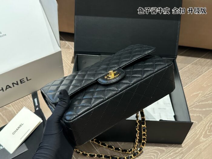 Chanel Cf Series Upgraded Edition Small Grained Calfskin Leather Gold Buckle Bag With Full Packaging - Image 6