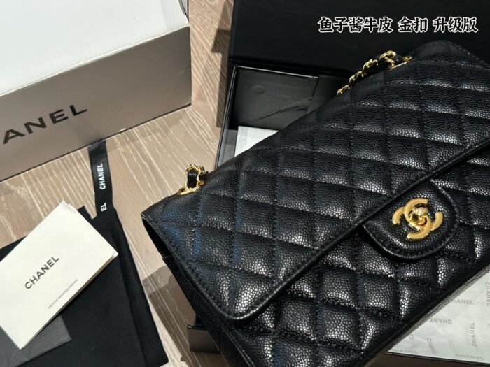 Chanel Cf Series Upgraded Edition Small Grained Calfskin Leather Gold Buckle Bag With Full Packaging - Image 7