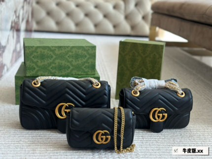 Gucci Gg Marmont Calfskin Shoulder Bag - Original Quality Upgrade - Full Packaging Included