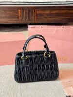 Miu Miu Pendant Pleated Bowling Bag Handheld Versatile, Stylish And Photogenic - Image 6