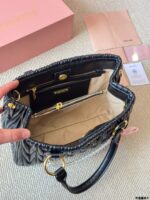 Miu Miu Pendant Pleated Bowling Bag Handheld Versatile, Stylish And Photogenic - Image 9