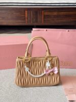 Miu Miu Pendant Pleated Bowling Bag Handheld Versatile, Stylish And Photogenic - Image 13