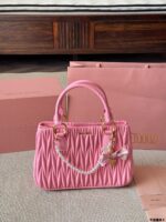 Miu Miu Pendant Pleated Bowling Bag Handheld Versatile, Stylish And Photogenic - Image 15