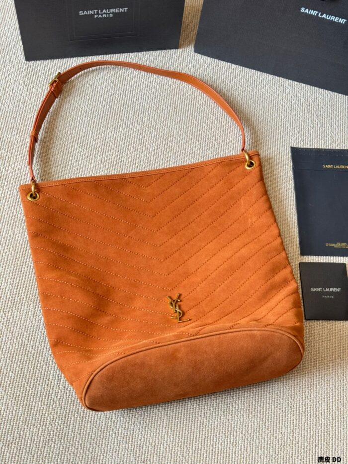 Saint Laurent Niki Series Suede Bucket Bag Retro Texture, Mediterranean Vibe - Image 2