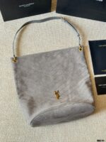 Saint Laurent Niki Series Suede Bucket Bag Retro Texture, Mediterranean Vibe - Image 10