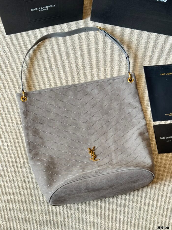 Saint Laurent Niki Series Suede Bucket Bag Retro Texture, Mediterranean Vibe - Image 10