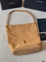 Saint Laurent Niki Series Suede Bucket Bag Retro Texture, Mediterranean Vibe - Image 12